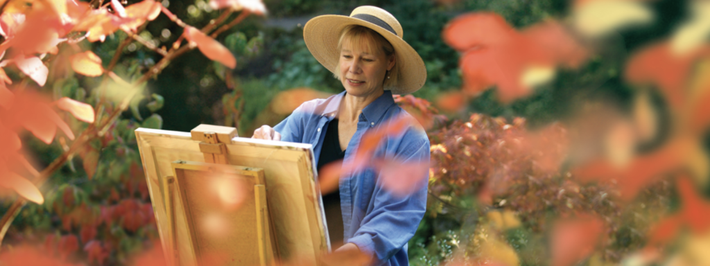 Elderly Woman Painting